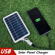 Portable Solar Panel Charger for Camping and Travel with Magnetic Attachment for Phones Fans and Lights