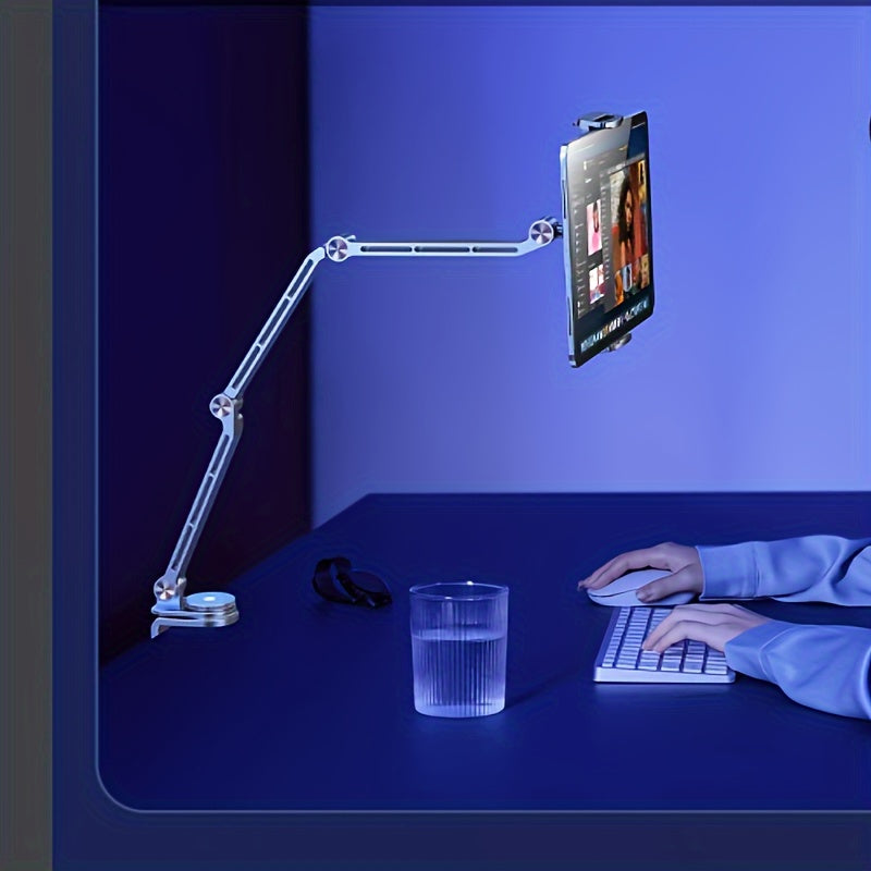 Регулируемая алюминиевая подставка для планшета с вращением на 360° и многоугольным складыванием