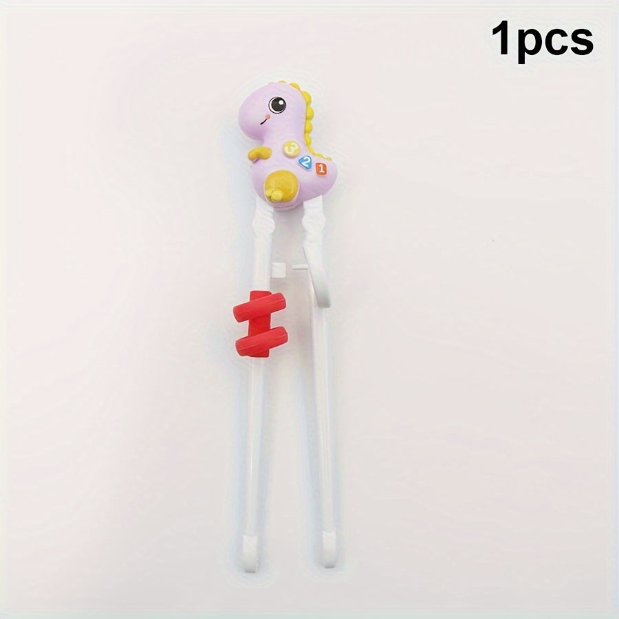 Dinosaur-Shaped Reusable Training Chopsticks for Beginners Ages 3+ in Multiple Colors