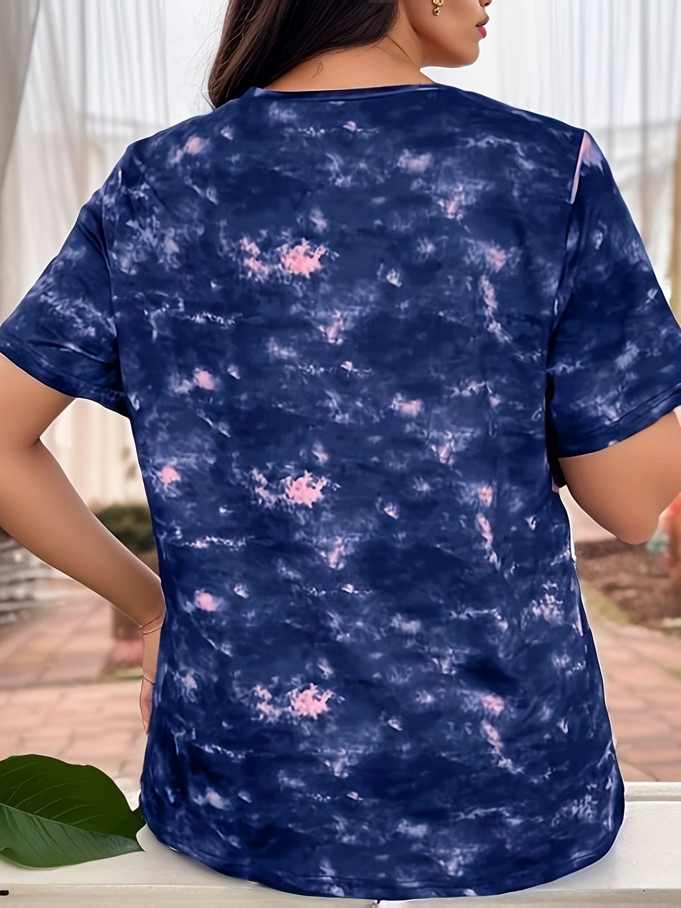 Plus Size NOPE Print T-Shirt Women Short Sleeve Crew Neck Casual Knit Fabric