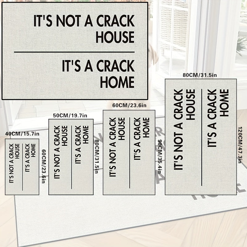 Нескользящий моющийся дверной коврик из полиэстера 15x23 дюймов, дизайн трещинчатый, для использования внутри и снаружи