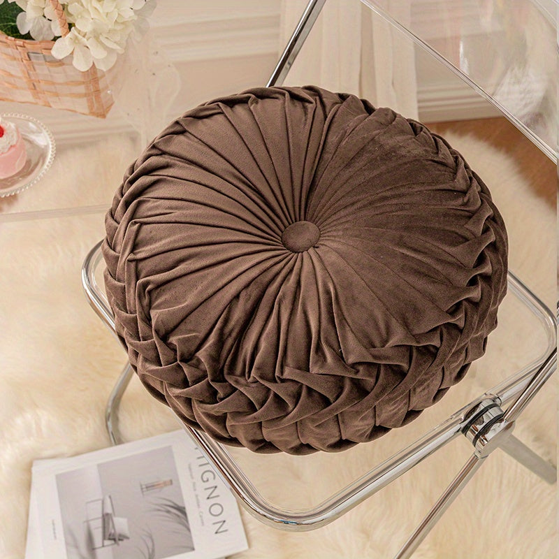 Velvet Pumpkin Pillow for Living Room Decor, Fall Autumn Cushion