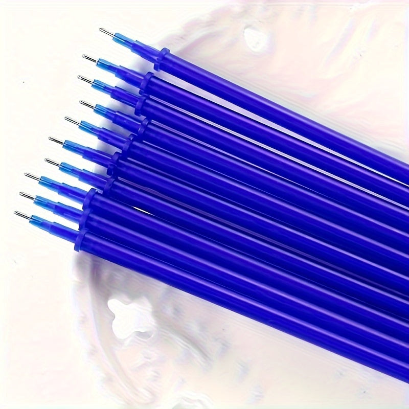 100 Erasable Pen Refills 0.5mm with 2 Erasers for Easy Erasing