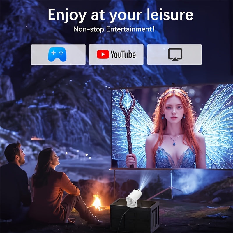 Mini Portable Projector with WiFi 4K Video Support for Home Entertainment