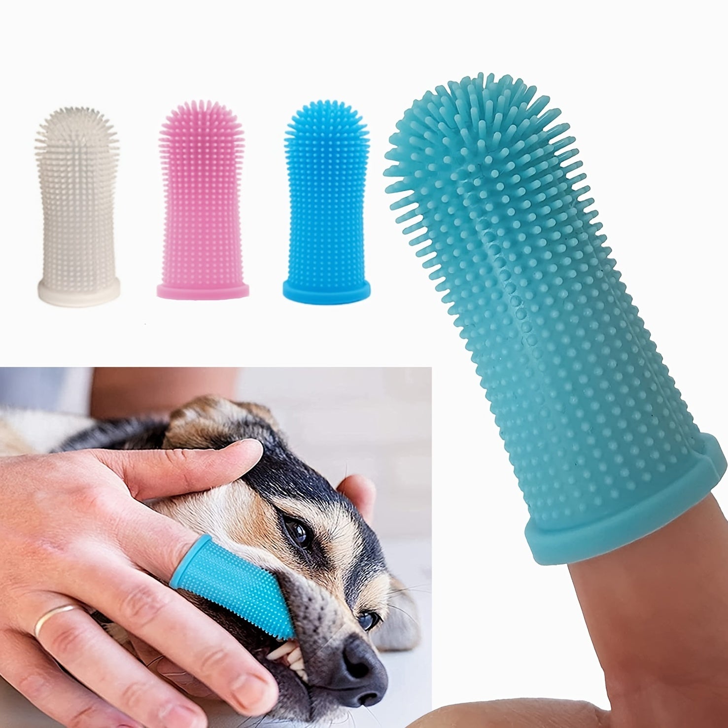 Super Soft Silicone Dog and Cat Toothbrush Dog Cat Dental Care