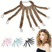 Rulos de pelo sin calor para mujeres, rulos suaves para peinados nocturnos de bricolaje