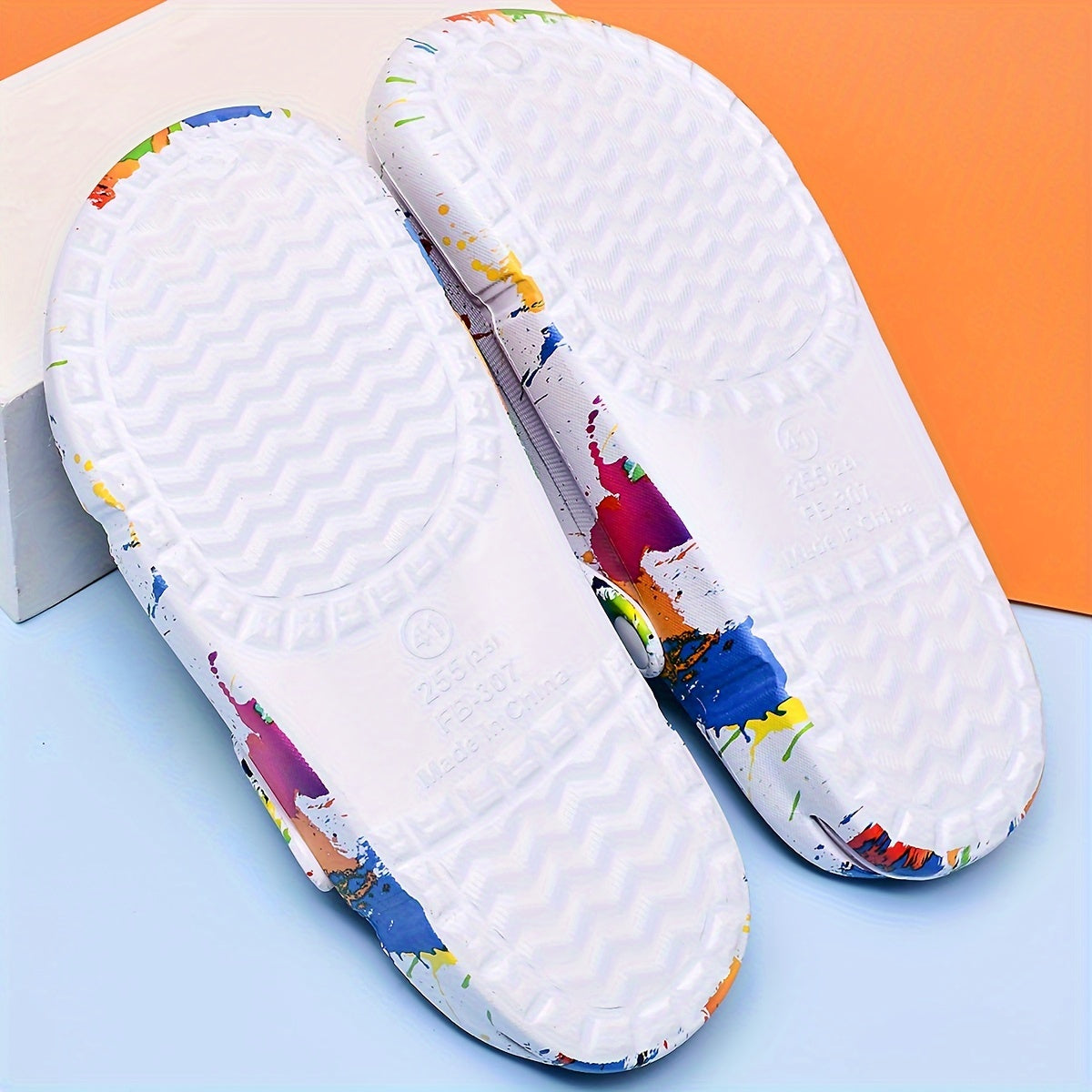 Unisex Summer EVA Slides with Random Print and Thick Sole for Casual Outdoor Use