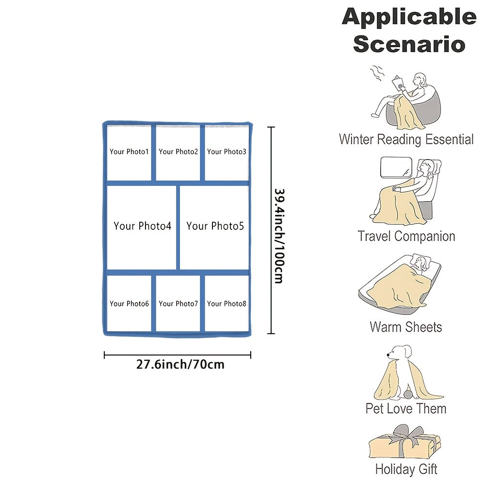 Индивидуальное фланелевое одеяло с фотографией, мягкое теплое одеяло с памятью для пар, семей, дивана, кровати, кемпинга