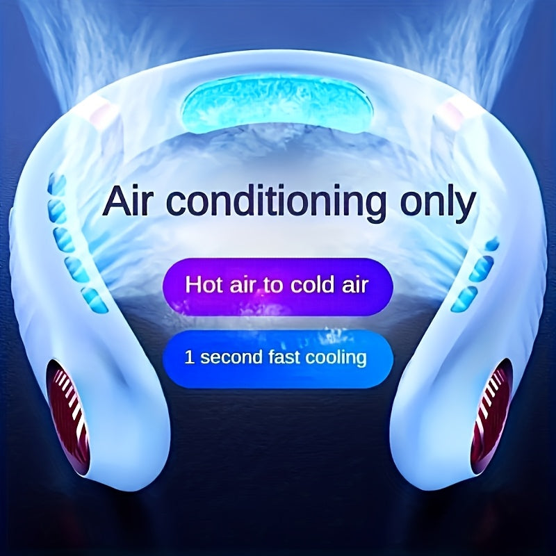 Rechargeable Portable Neck Fan for Outdoor Sports Travel and Home Cooling