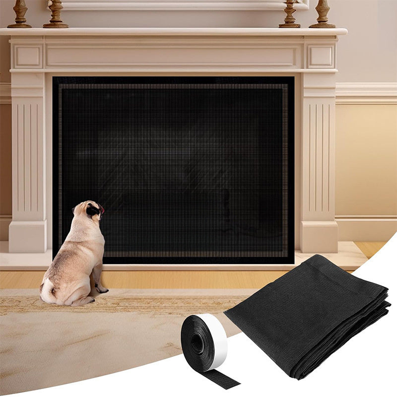 Fireplace Safety Screen for Pets Durable Mesh Fire Guard Barrier