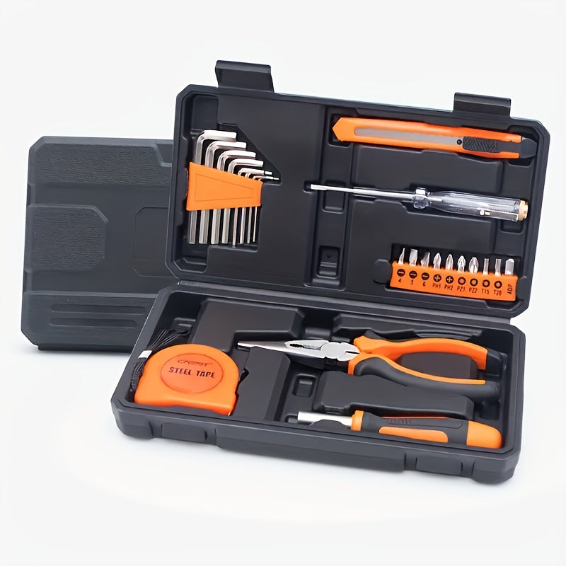 23-Piece Household Hand Tool Set for DIY Home Repair with Screwdrivers and Wrenches