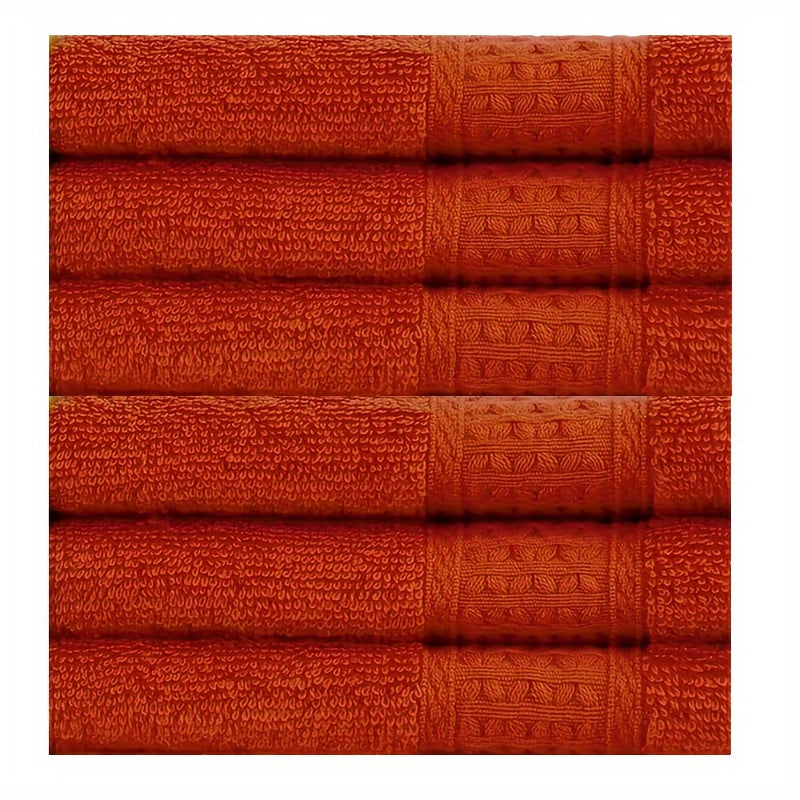 100% paxtadan yasalgan 6 ta to'plam yuz sochiqlar, turli naqshlar bilan, tana va yuz uchun mukammal, mehmonxona, sayohat va har kuni foydalanish uchun ajoyib. Har bir sochiq to'qilgan va 360 GSM og'irlikka ega, o'lchami 33.02x33.02 sm.