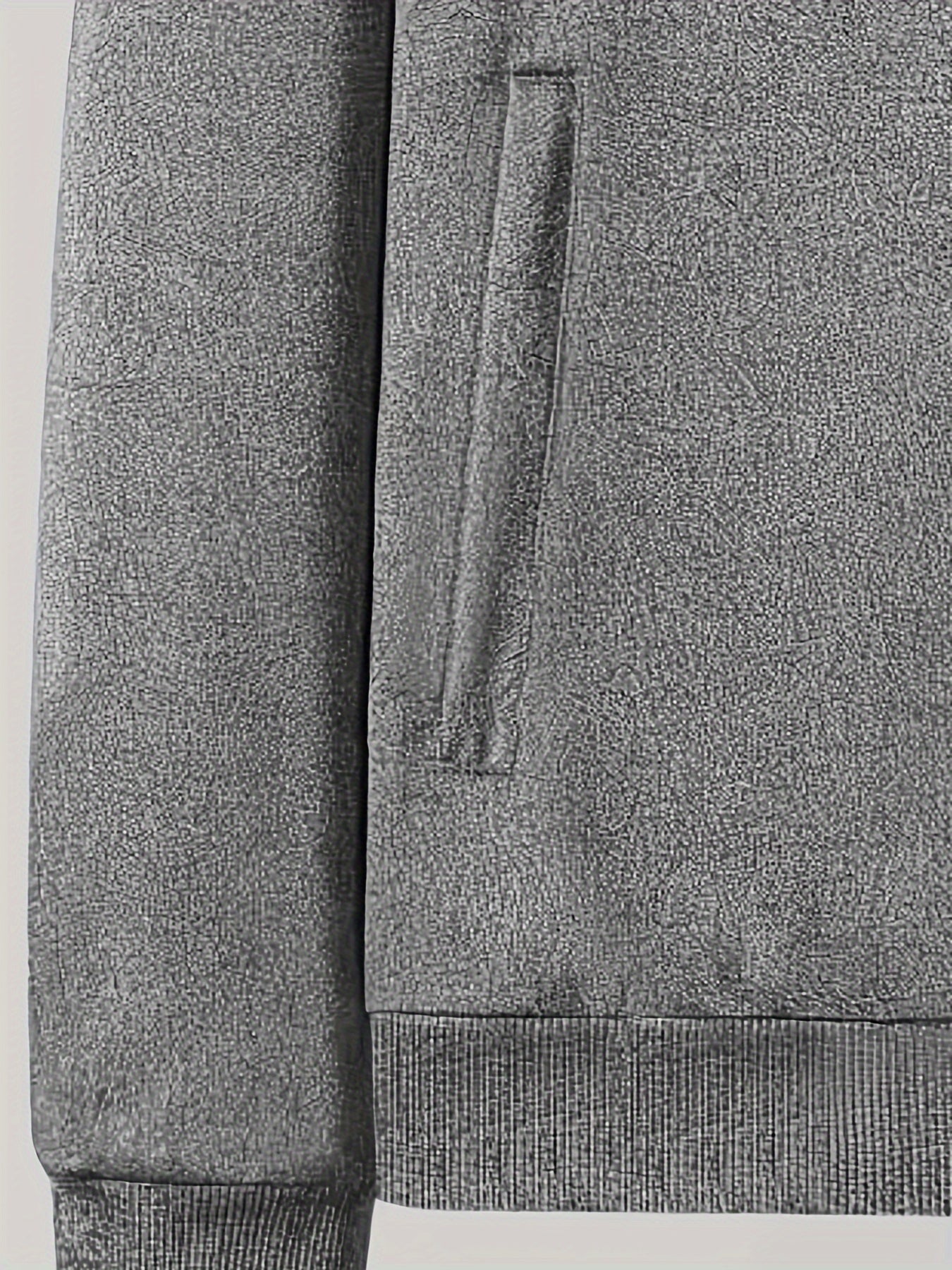 Men's Polyester Sports Suit Set with Zipper Cardigan and Jogging Pants for Spring Autumn