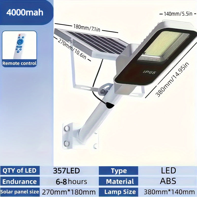 357LED Solar Street Light Outdoor Garden Security with Remote Control