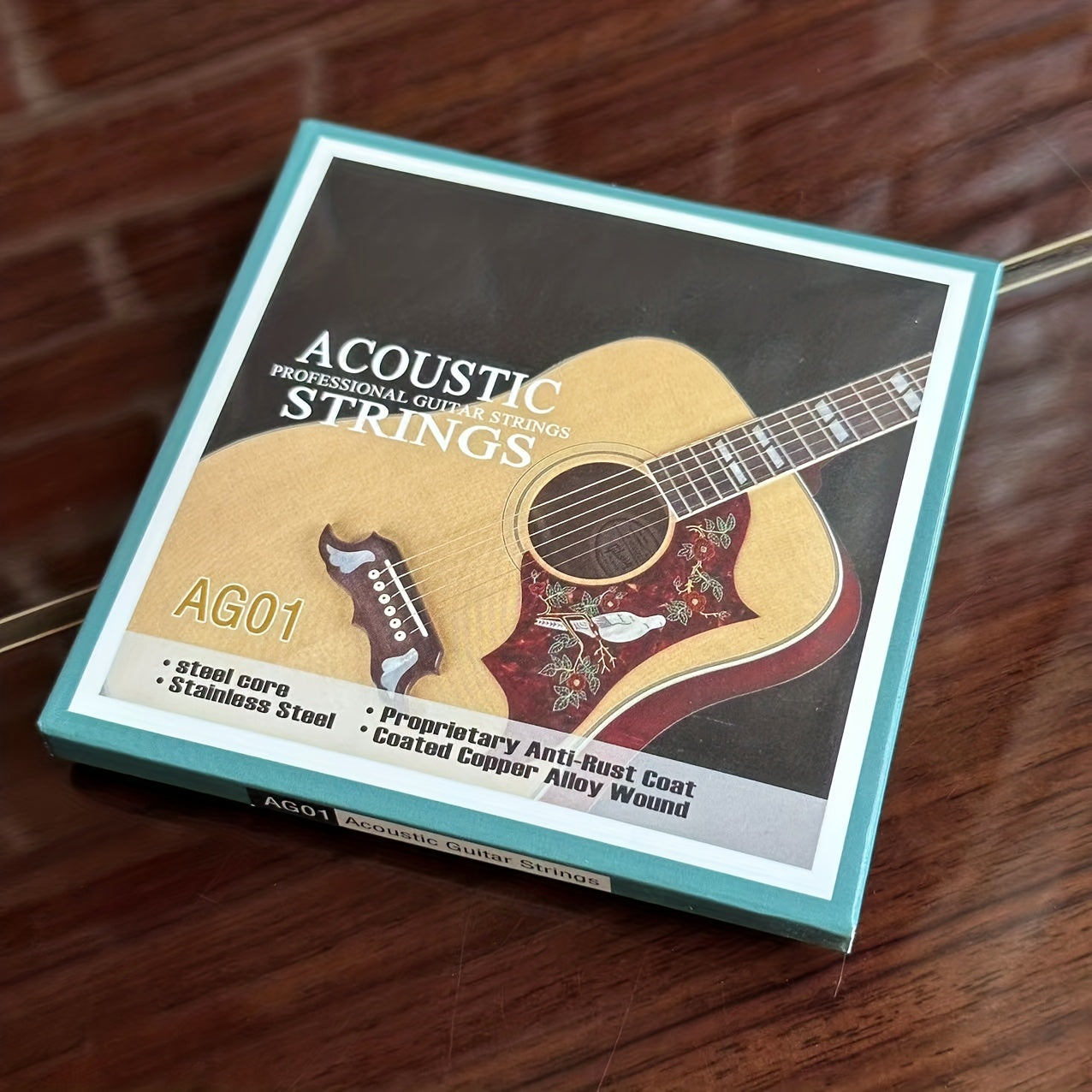 Stainless Steel Coated Copper Alloy Wound Acoustic Guitar Strings 010 Blue