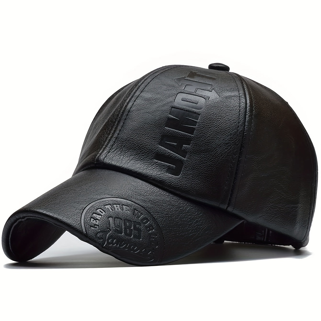 Men's PU Leather Baseball Cap Adjustable Breathable All-Season Gift