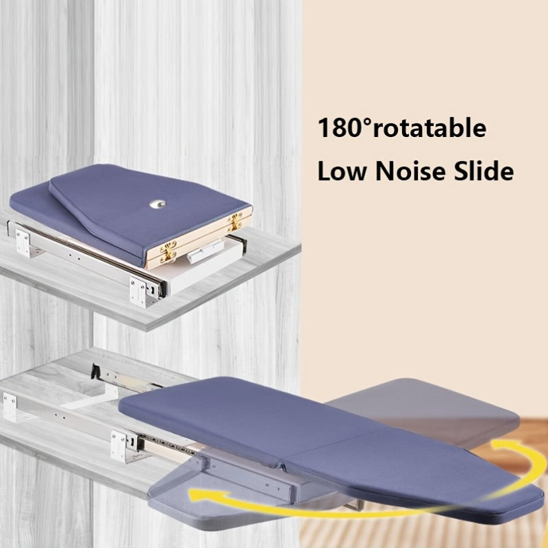 Metal Ironing Board with 180° Rotating Design, Space-Saving, No Electricity