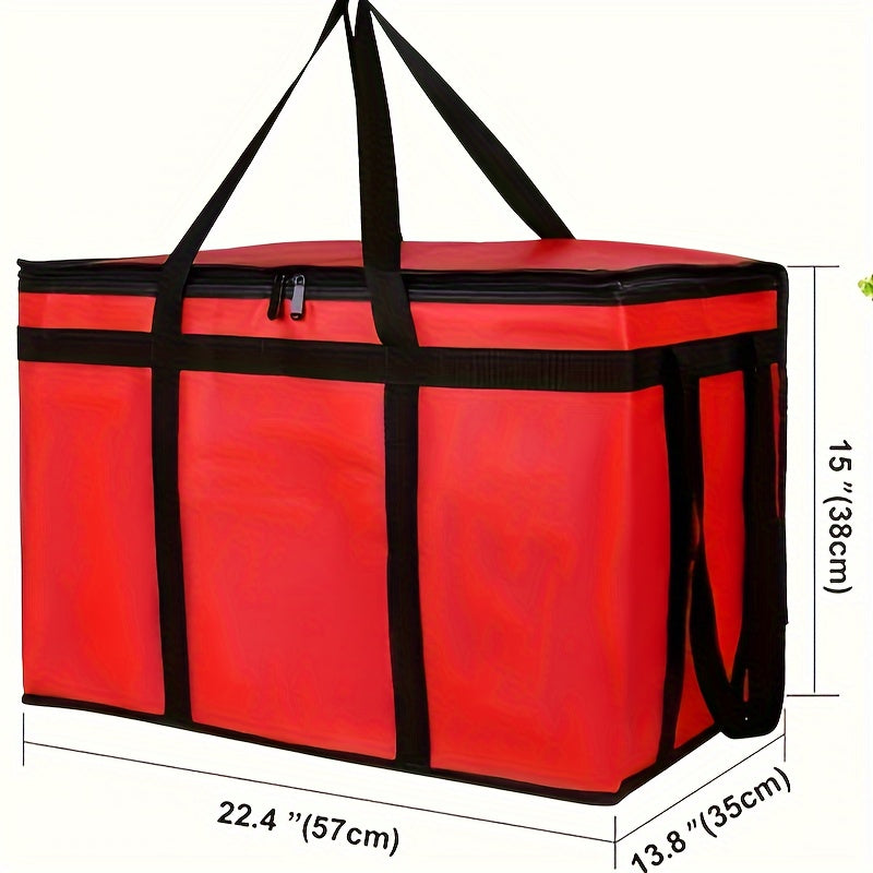 Bolsa de entrega de comida multifuncional, aislada, caliente y fría, para pizza, supermercado y catering