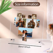 Personalized Heart Design Acrylic Photo Frame for Couples and Pets Gift