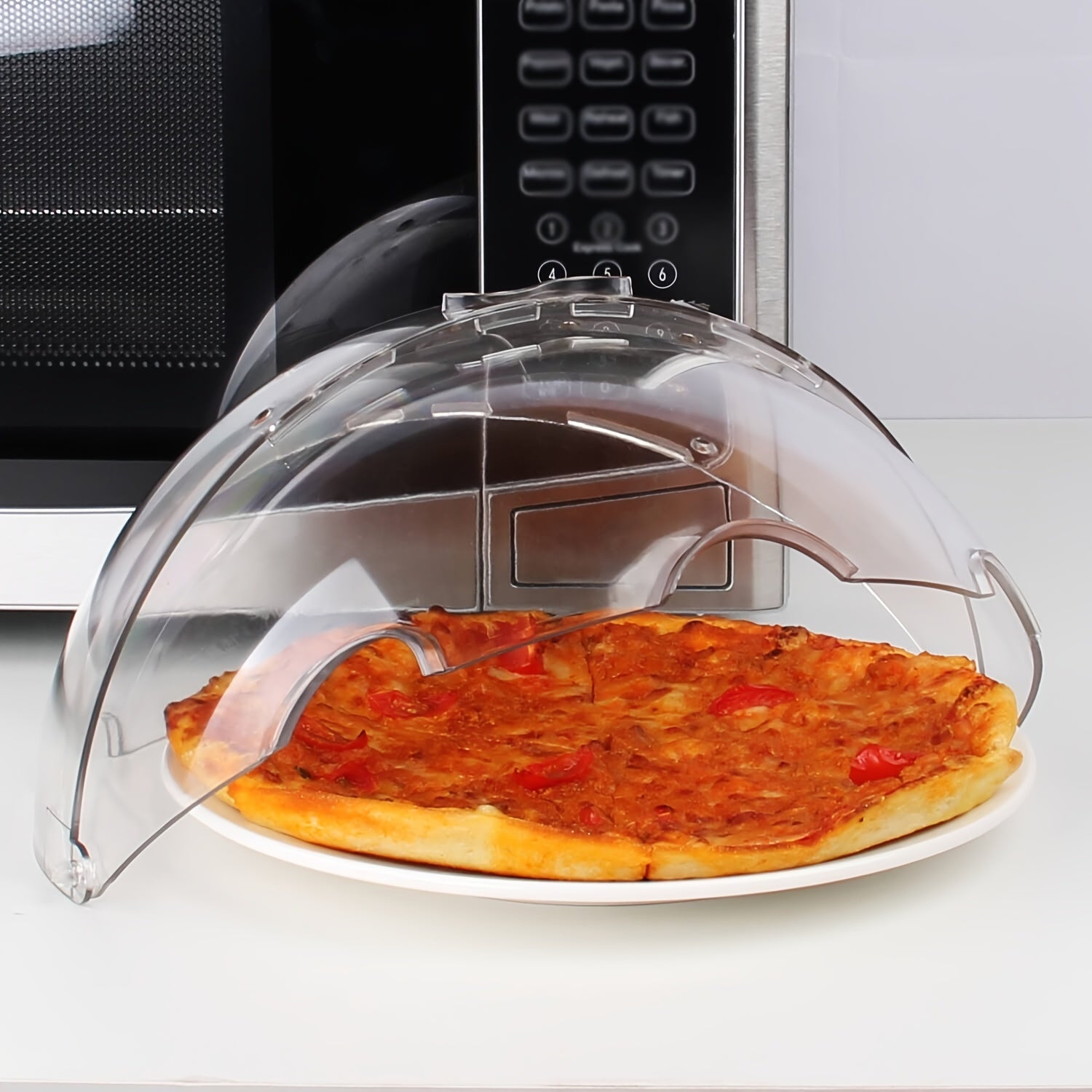 Clear Microwave Plate Cover Heat-Resistant Splatter Guard Reusable Airtight Lid