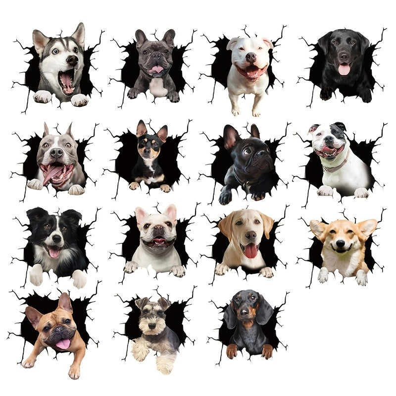 Car Window Sticker Vinyl Decor 3D French Bulldog Puppy Decal