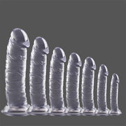 Unisex Transparent Soft Bendable Masturbator with Suction Cup Adult Sex Toy