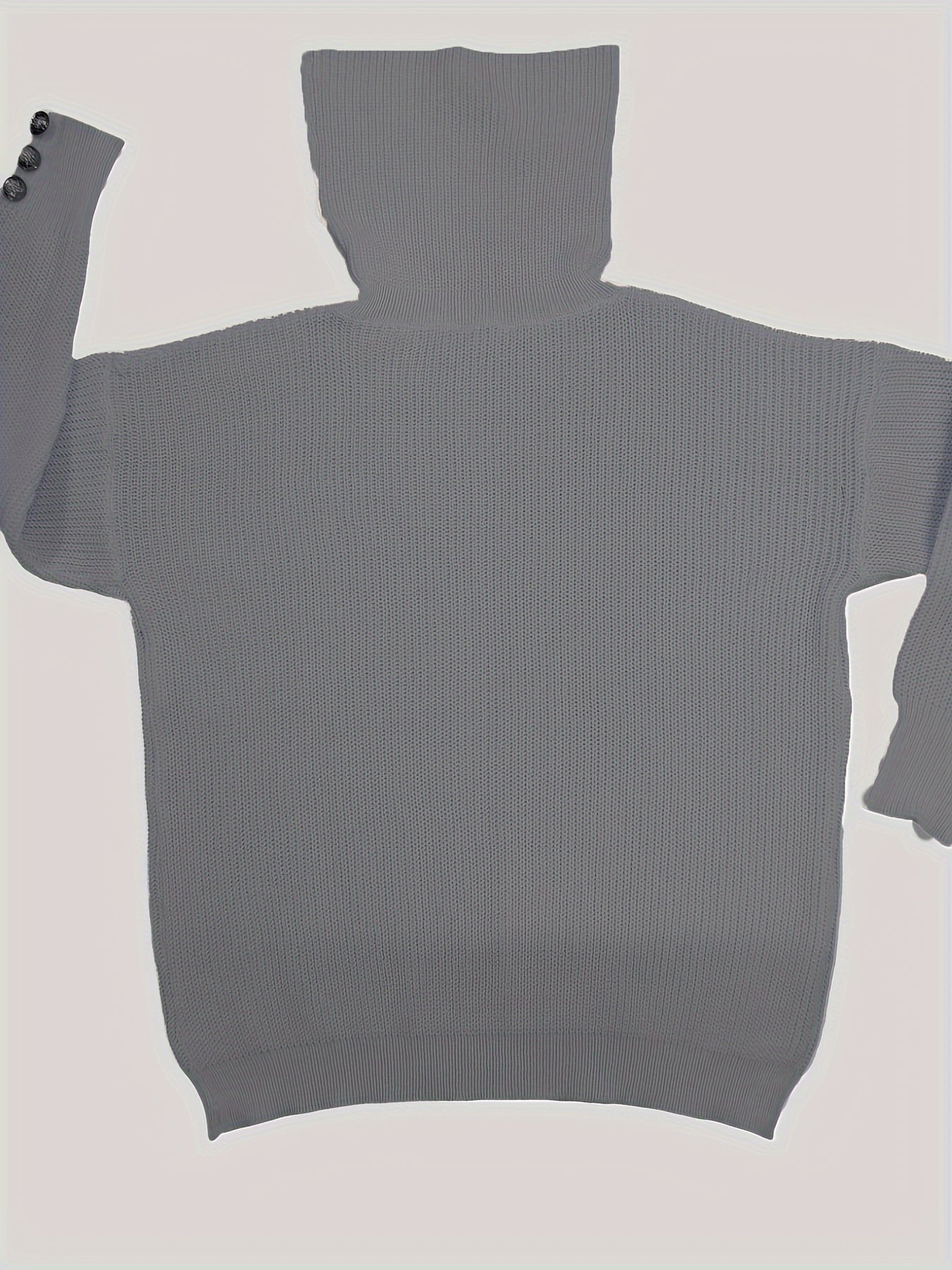 Plus Size Women's Turtleneck Sweater Polyester Knit Long Sleeve Autumn Winter