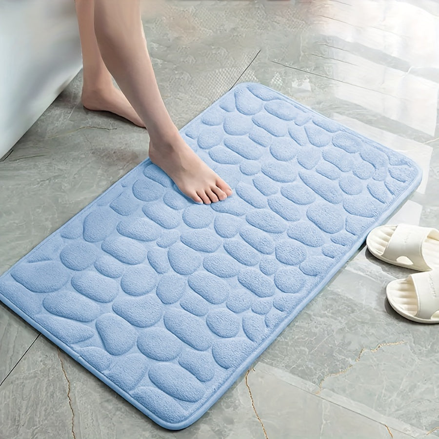 Alfombra de baño de espuma viscoelástica de lujo antideslizante, suave y absorbente para bañeras y duchas