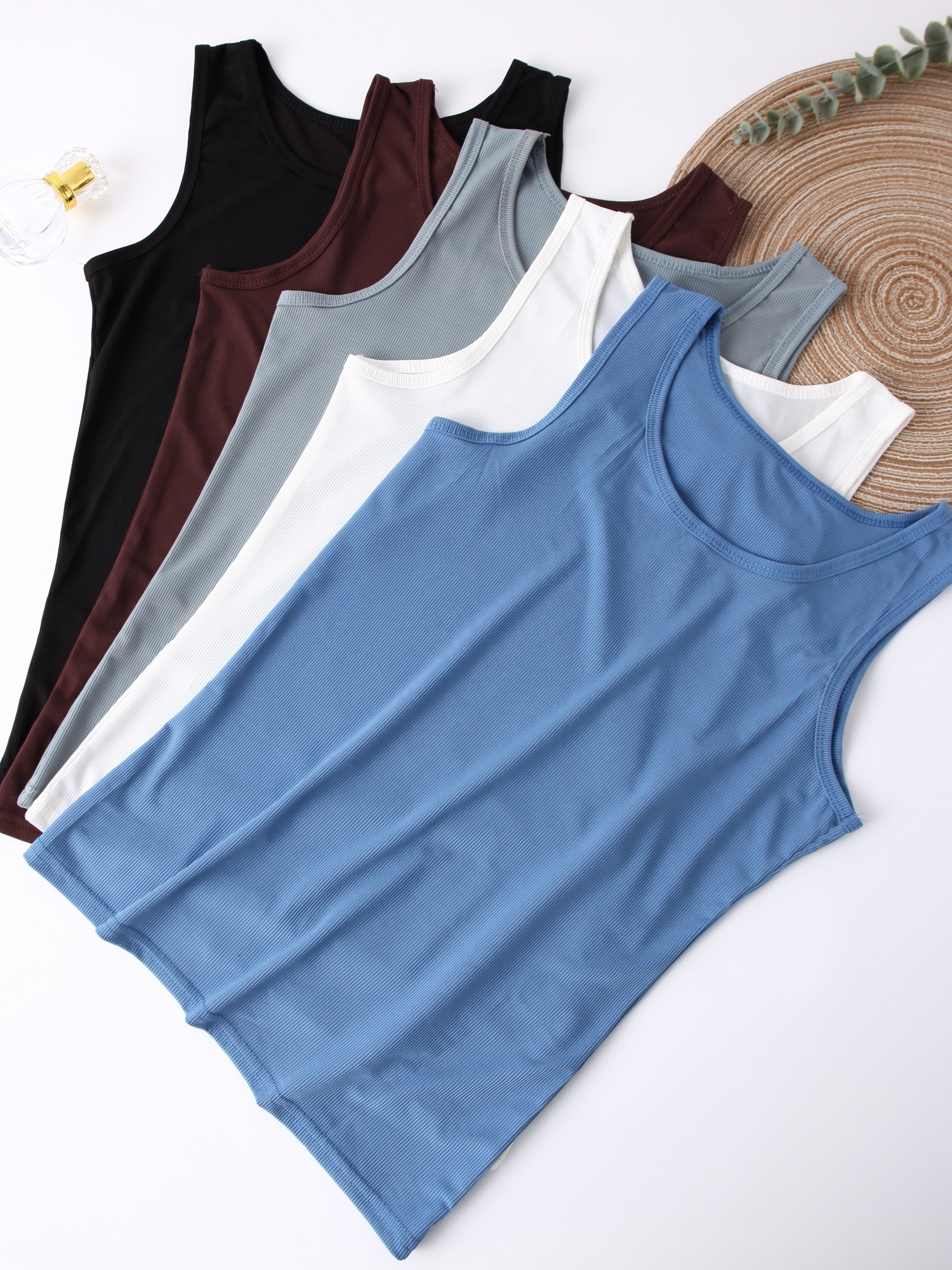 Women's Plus Size Lounge Tank Top Solid Round Neck Sleepwear