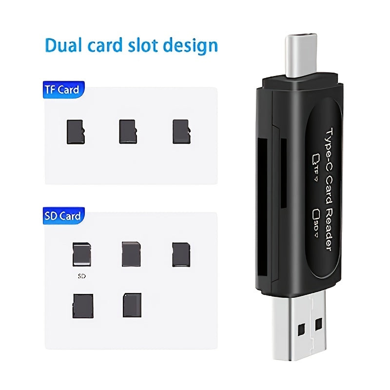 4-in-1 USB Micro SD karta o'quvchi Type C USB A dual slot PC MacBook Galaxy planshet Huawei uchun