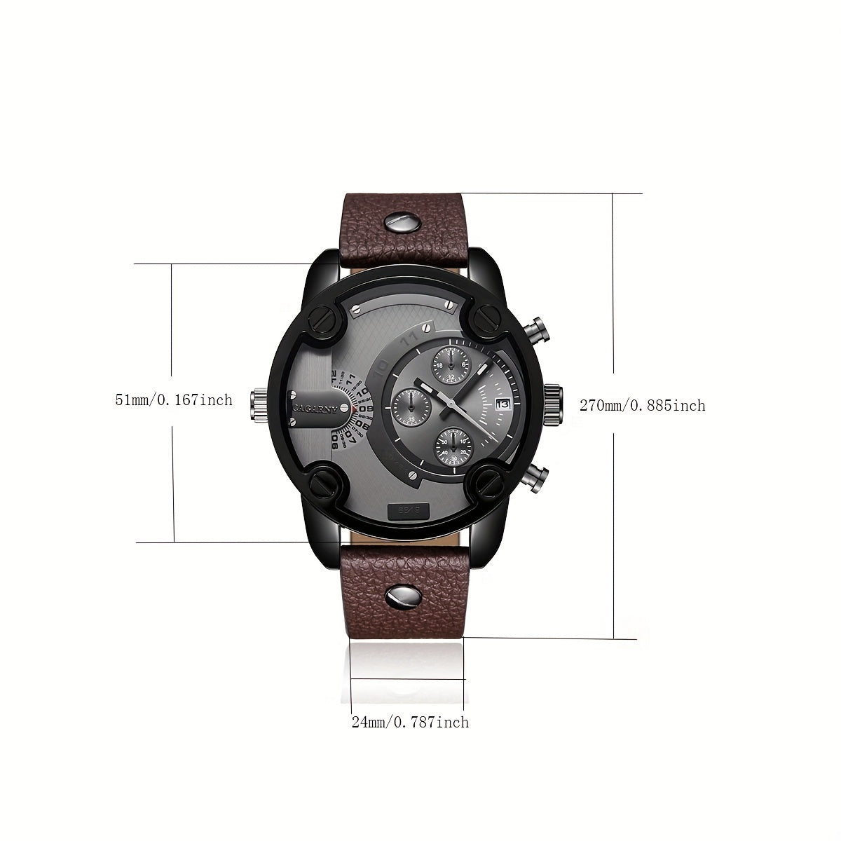 Men's Wristwatch Large Dial PU Leather Strap Gift Suitable for Men