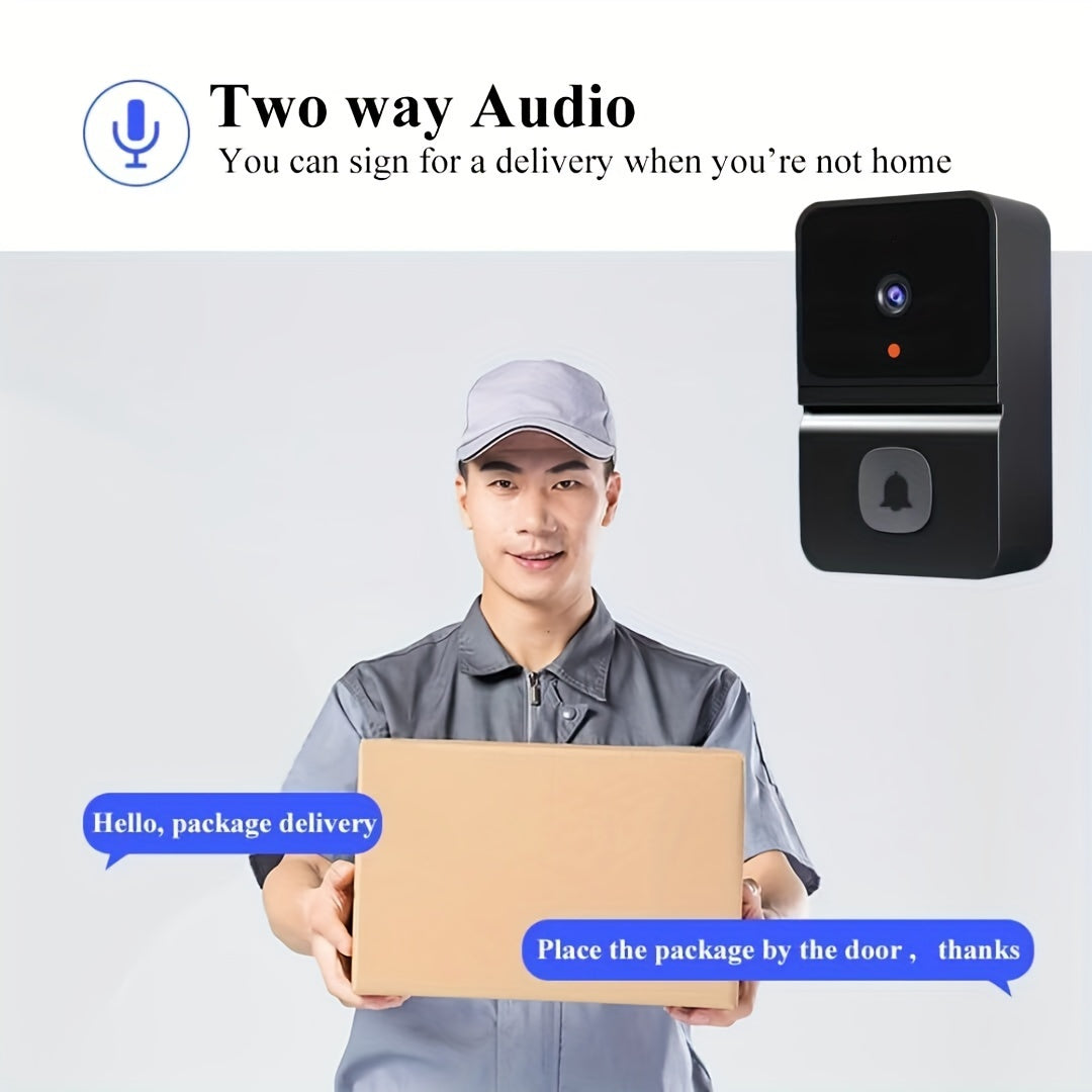 Wireless Video Doorbell with 2-Way Audio Night Vision USB Charging Low Power Support 2.4G WiFi