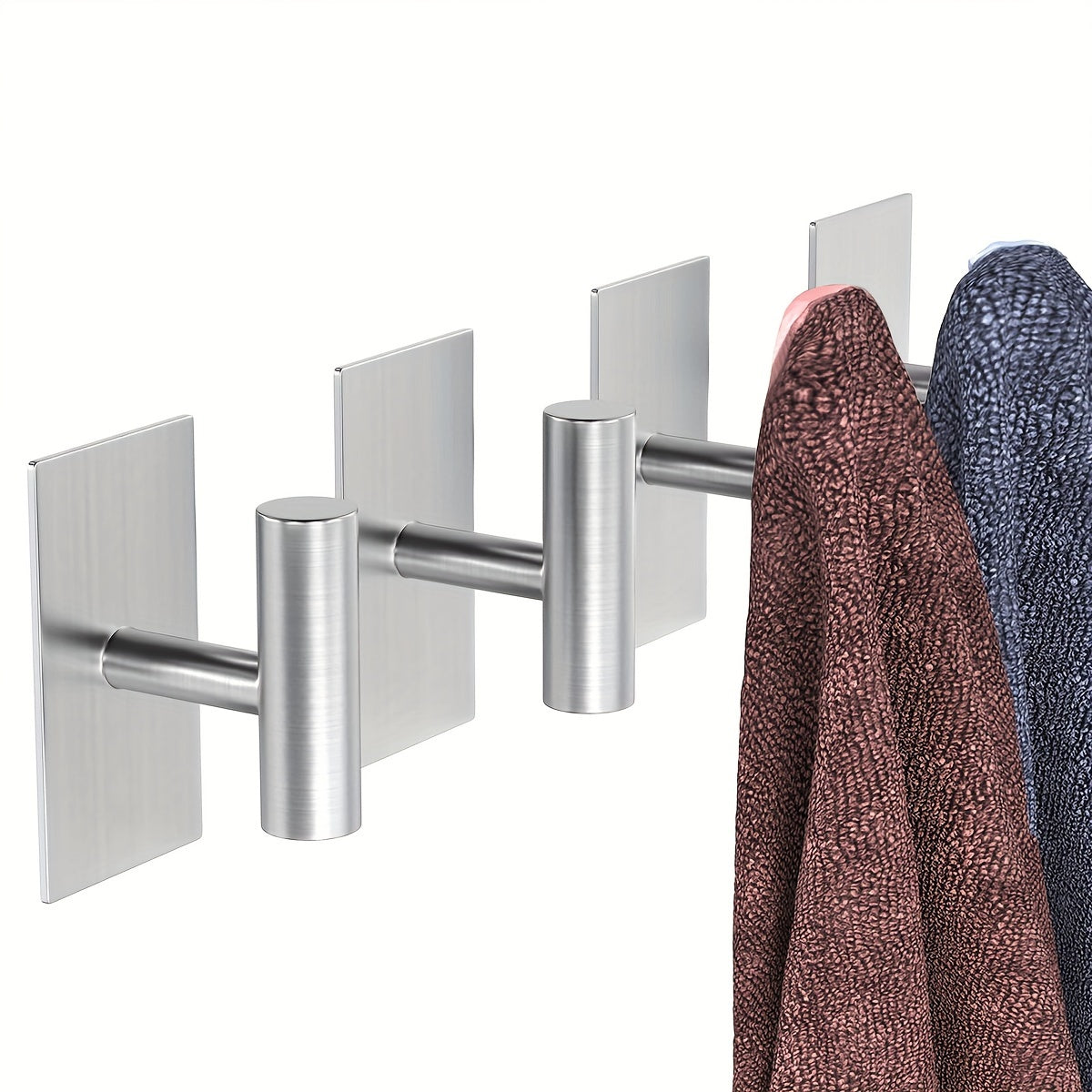 Bathroom Hardware Set Includes Towel Rack Toilet Paper Holder and Hooks