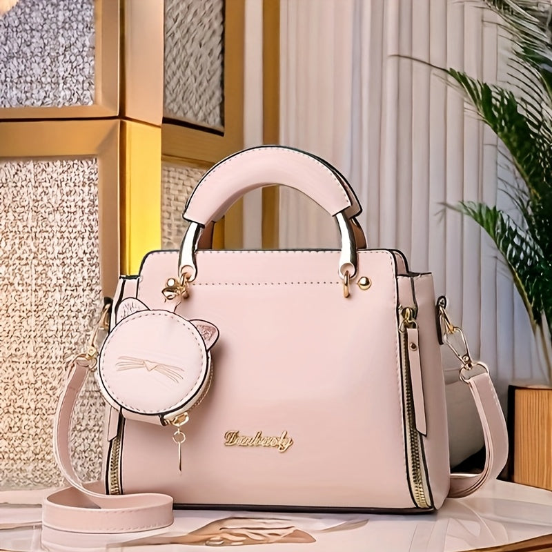 Women's Shoulder Bag with Removable Strap Lightweight Zipper Messenger Bag