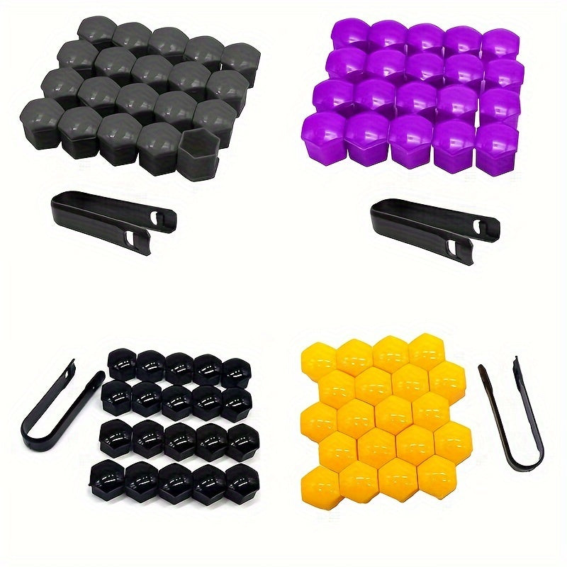 20PCS Tire Screw Caps Plastic Wheel Hub Cover Nut Protector Decor
