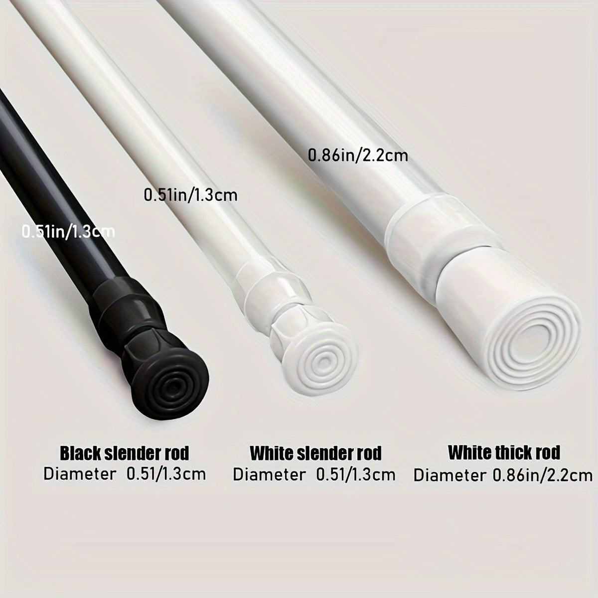Telescopic Curtain Rod for Shower Clothes Drying Bathroom Accessories Adjustable Length