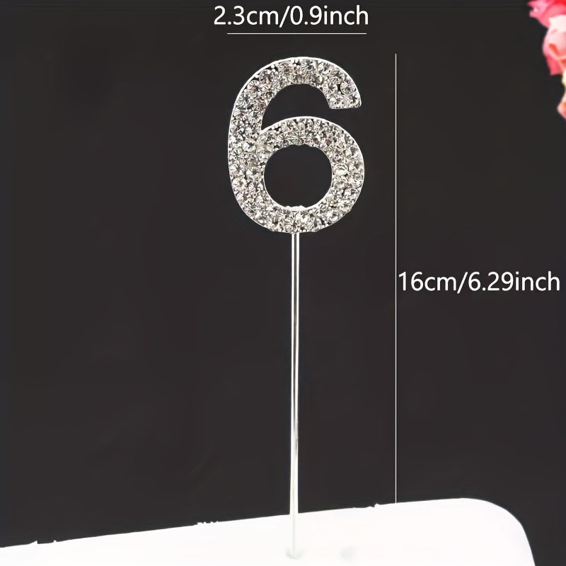 Gold or Silver Rhinestone Cake Topper for Birthdays Weddings and Showers