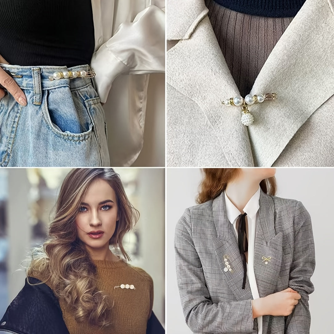 Moslashuvchan faux marjon belbogʻi skrt kliplar, yoritilishga qarshi tokchalar, kiyimlar uchun broshlar, 10 yoki 20 ta to'plam