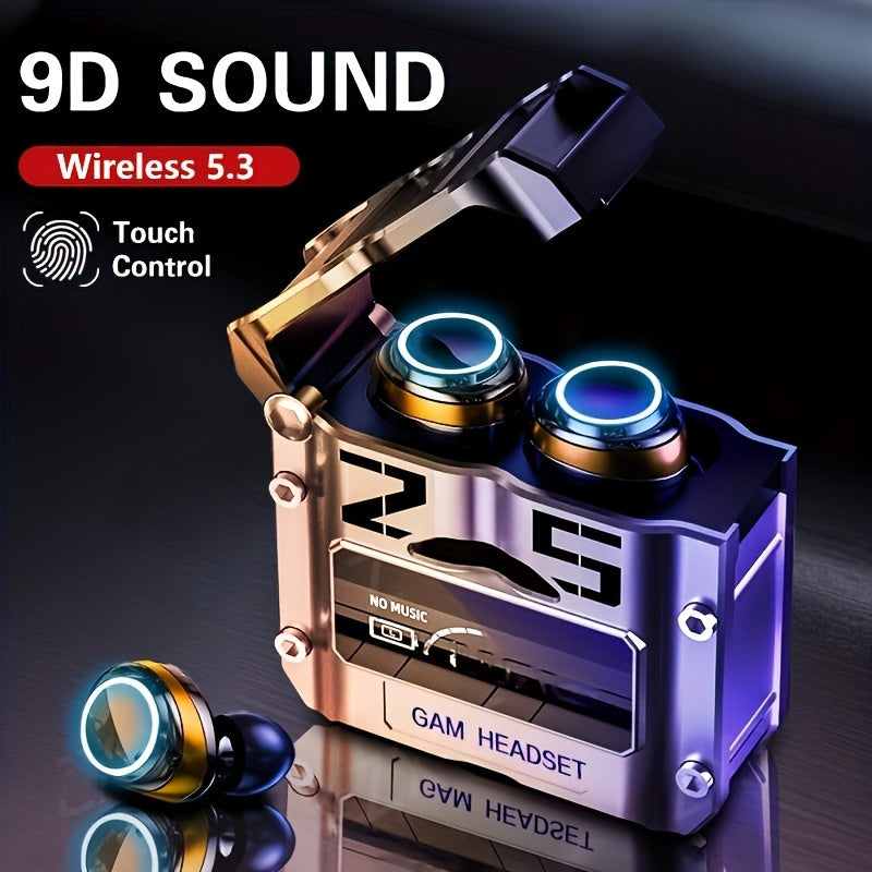 Wireless Headphones with 9D Sound TWS Hi-Fi Stereo Active Noise Cancellation for Sports Gaming Music
