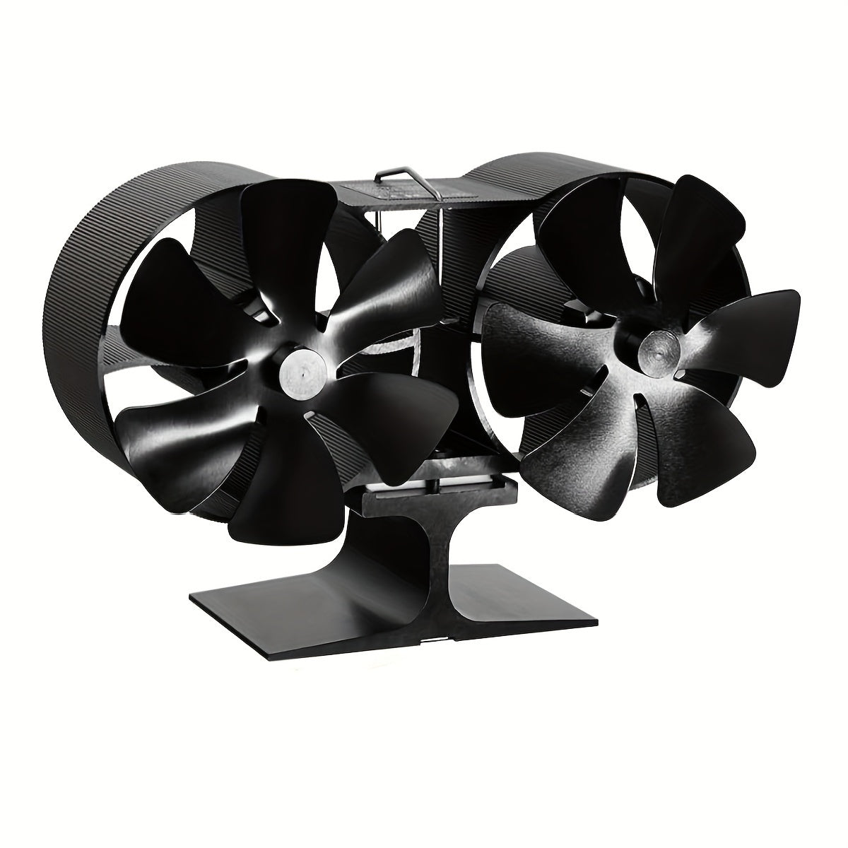 Dual Motor 12-Blade Heat Powered Wood Stove Fan for Fireplace and Stove Heating