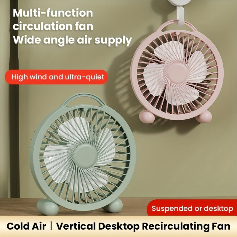 11-piece set wall hooks and portable USB desktop fan compact silent cooling for home office travel