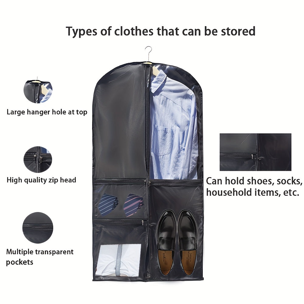 Large Garment Bag for Suits Dresses and Travel with Hanging Storage