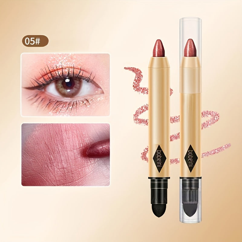Женский глиттерный карандаш для теней для век с двойной стороной для контурирования и осветления макияжа