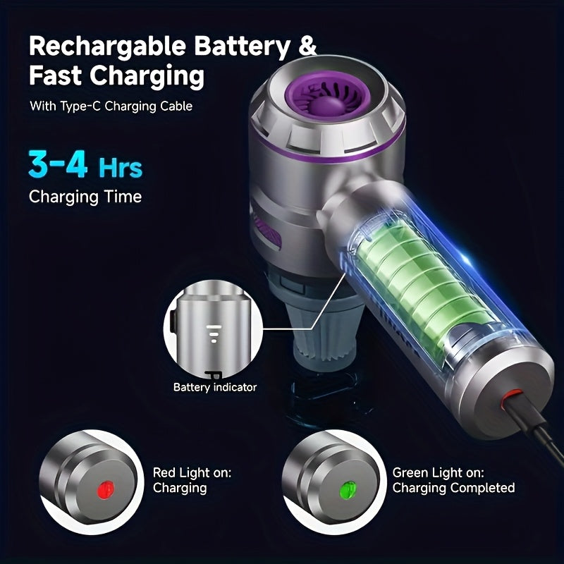 Aspiradora portátil para coche inalámbrica de mano recolectora de polvo 16000PA para múltiples superficies