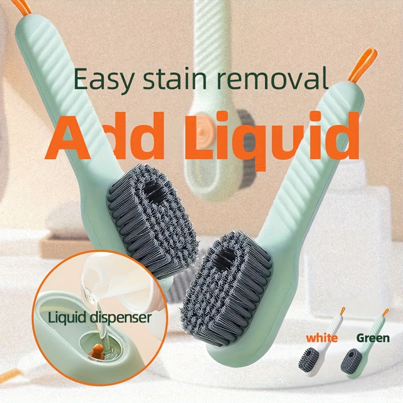 Multi-Purpose Laundry Brush with Soap Dispenser Durable Plastic for Clothes Bedding