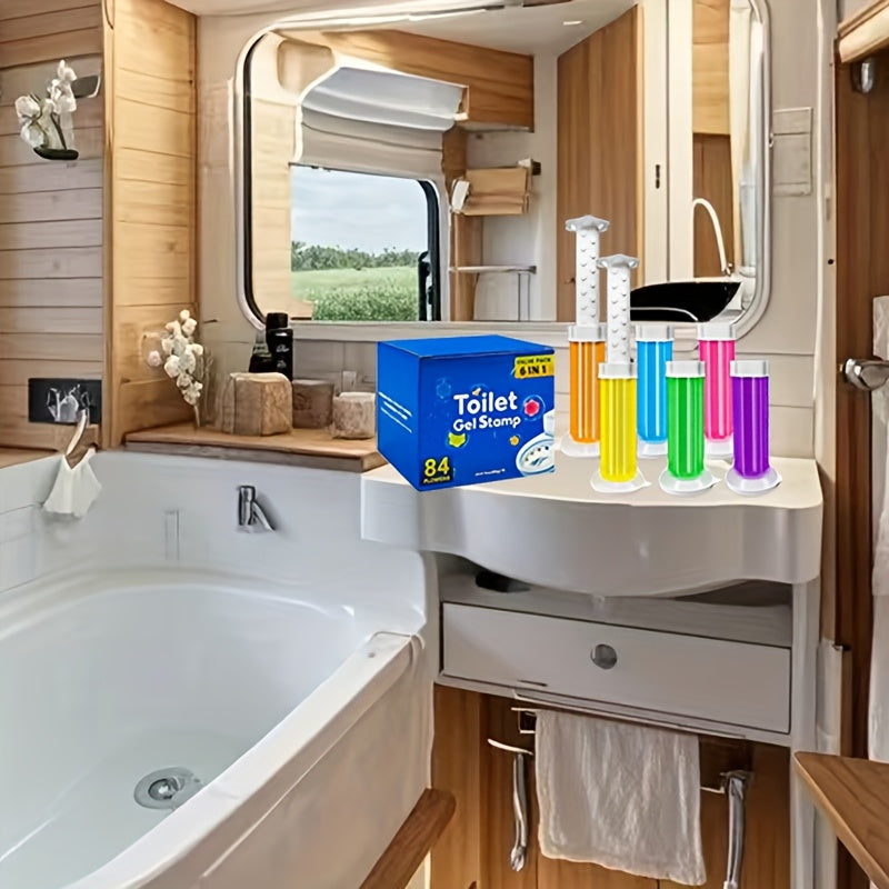 Набор из 6 штампов для чистки туалета для автодомов и кухонь, 84 шт.