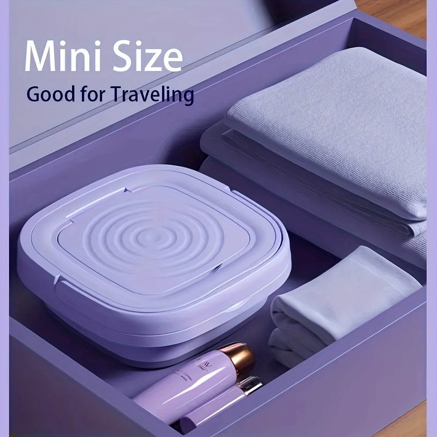 Lavadora mini plegable de 8L para cargas pequeñas, lavadora portátil para viajes