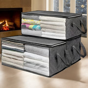 Gran bolsa de almacenamiento con cremallera para ropa, toallas y organización a prueba de polvo reutilizable