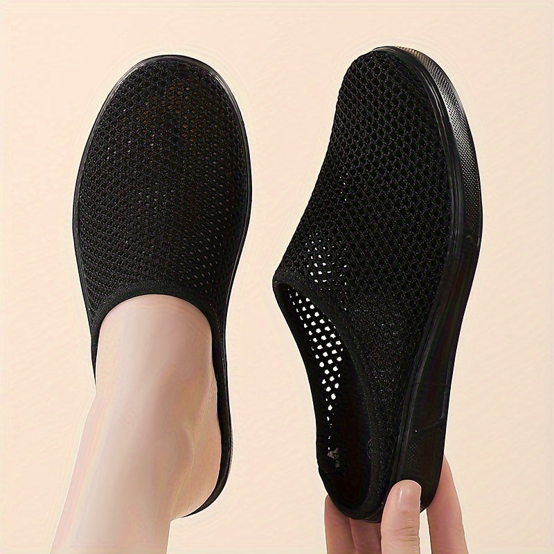 Plus Size Women's Mesh Slip-On Sneakers Lightweight Breathable Casual Shoes