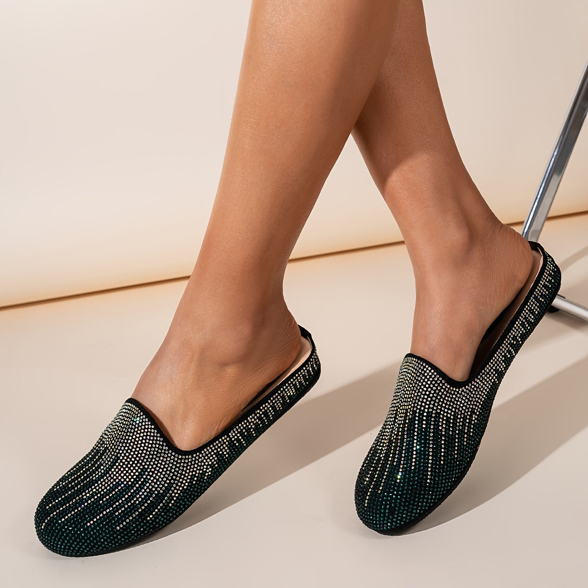 Women's Flat Shoes Diamond Tassel Leather Elegant Comfortable Sole